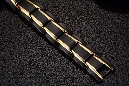 Stainless Steel Magnetic Bracelet with Integrated Energy Magnets