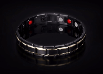 Stainless Steel Magnetic Bracelet with Integrated Energy Magnets