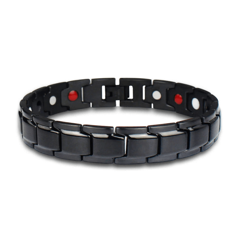 Stainless Steel Magnetic Bracelet with Integrated Energy Magnets