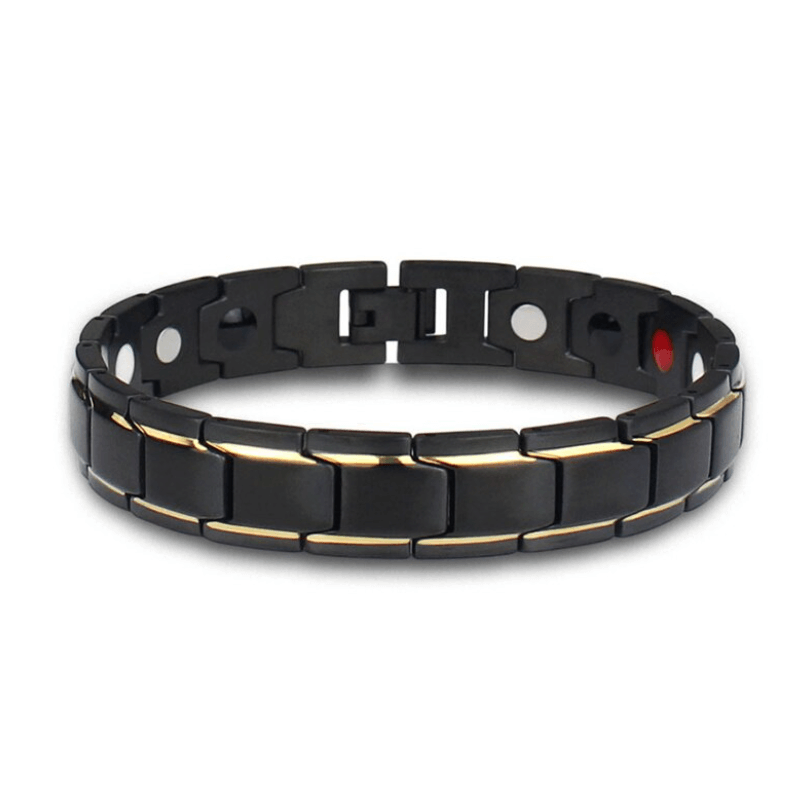 Stainless Steel Magnetic Bracelet with Integrated Energy Magnets