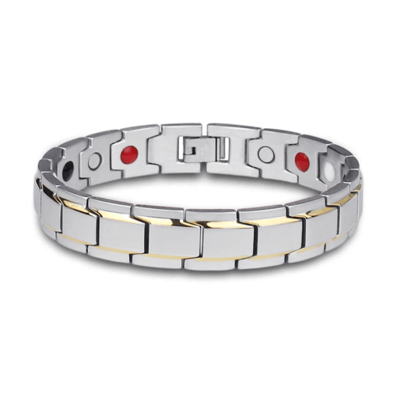 Stainless Steel Magnetic Bracelet with Integrated Energy Magnets