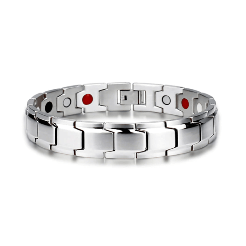 Stainless Steel Magnetic Bracelet with Integrated Energy Magnets
