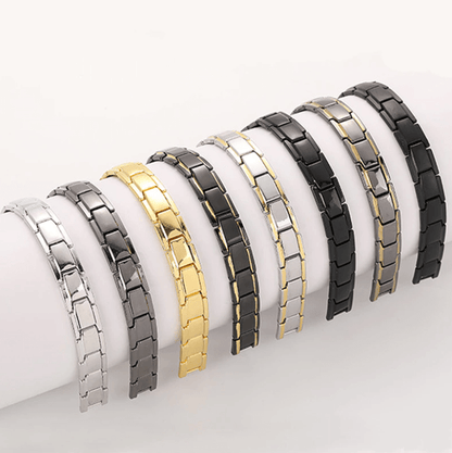 Stainless Steel Magnetic Bracelet with Integrated Energy Magnets