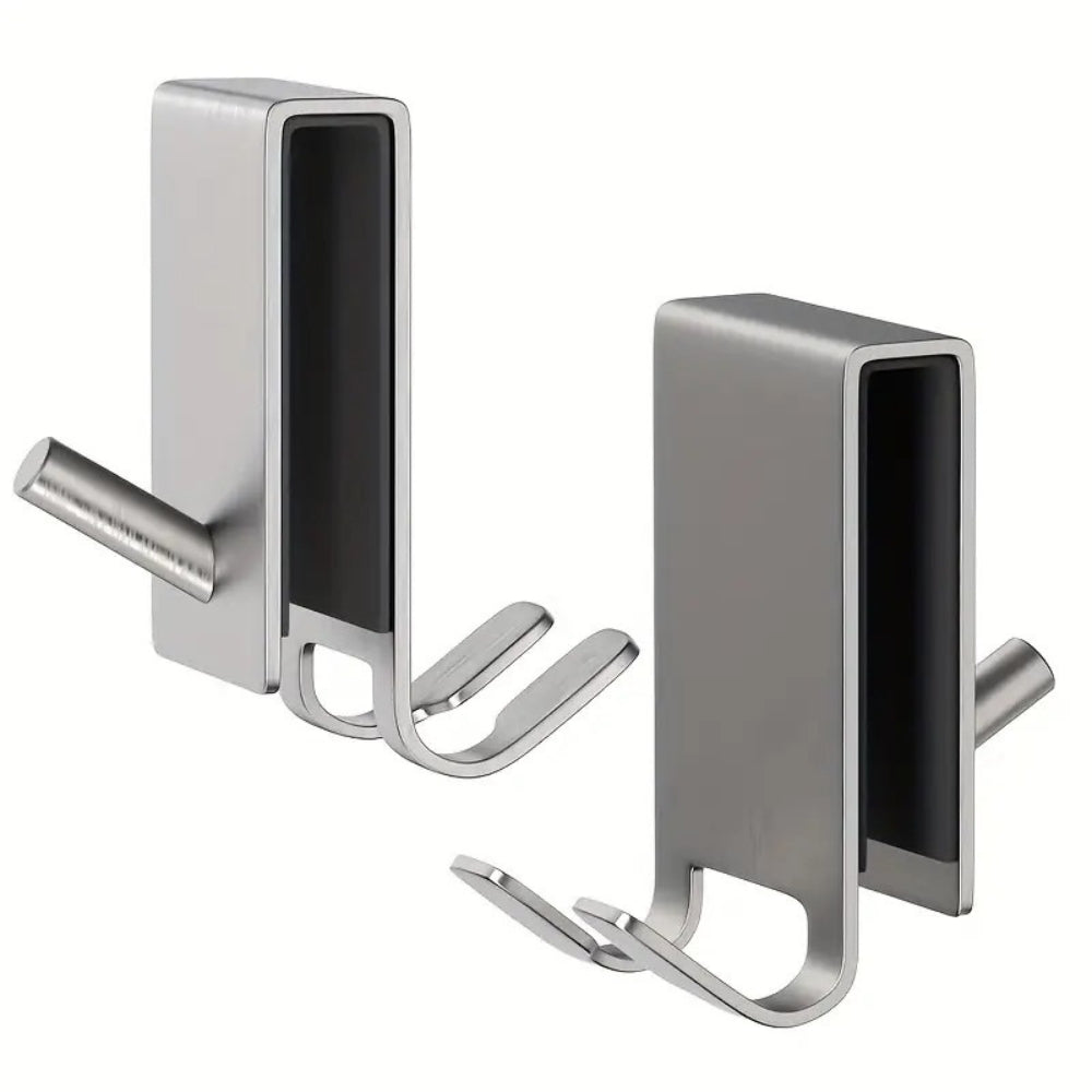 Stainless Steel Shower Hooks for Frameless Glass Doors, Polished Bathroom Towel Hooks