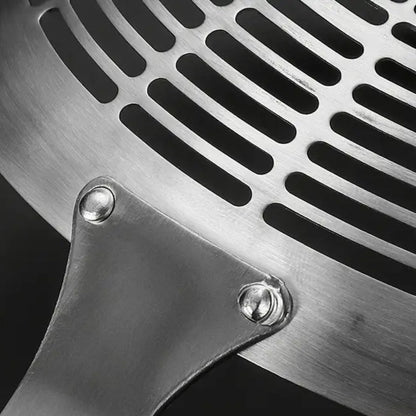 Stainless Steel Skimmer with Wooden Handle and Fine Mesh Design