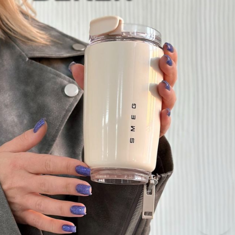 Stainless Steel Thermos Mug with Leak-Resistant Design for Hot and Cold Drinks