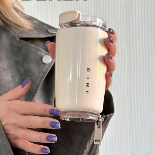 Stainless Steel Thermos Mug with Leak-Resistant Design for Hot and Cold Drinks
