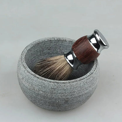 Stoneware Shaving Bowl for Soap and Cream Lather