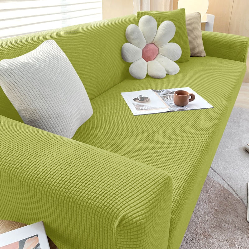 Stretch Sofa Cover with Non-Slip Fit for Standard and L-Shaped Sofas