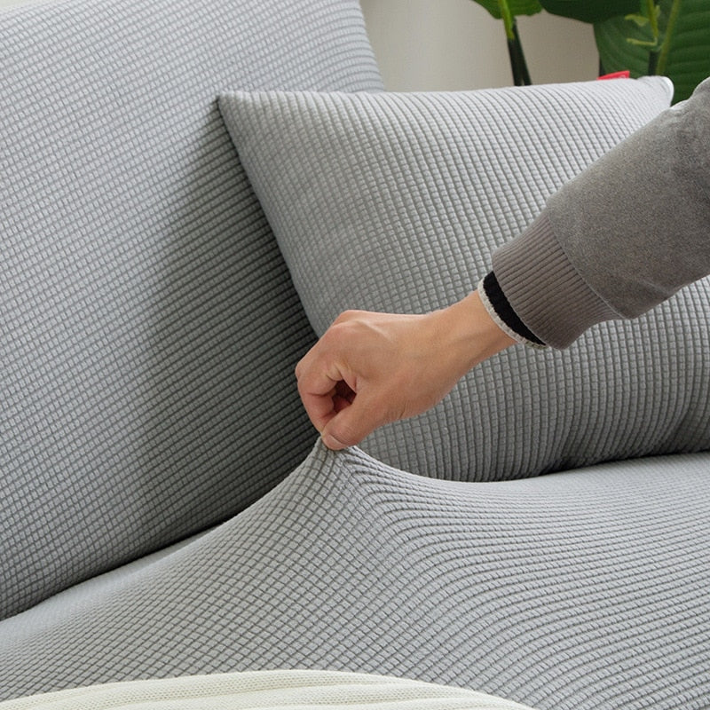 Stretch Sofa Cover with Non-Slip Fit for Standard and L-Shaped Sofas
