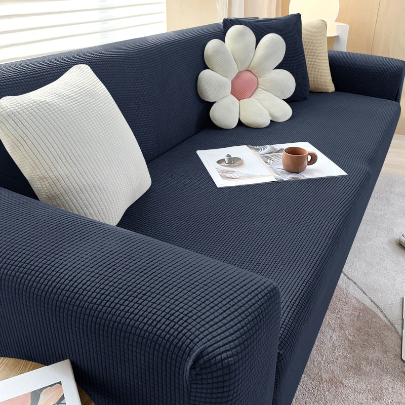 Stretch Sofa Cover with Non-Slip Fit for Standard and L-Shaped Sofas