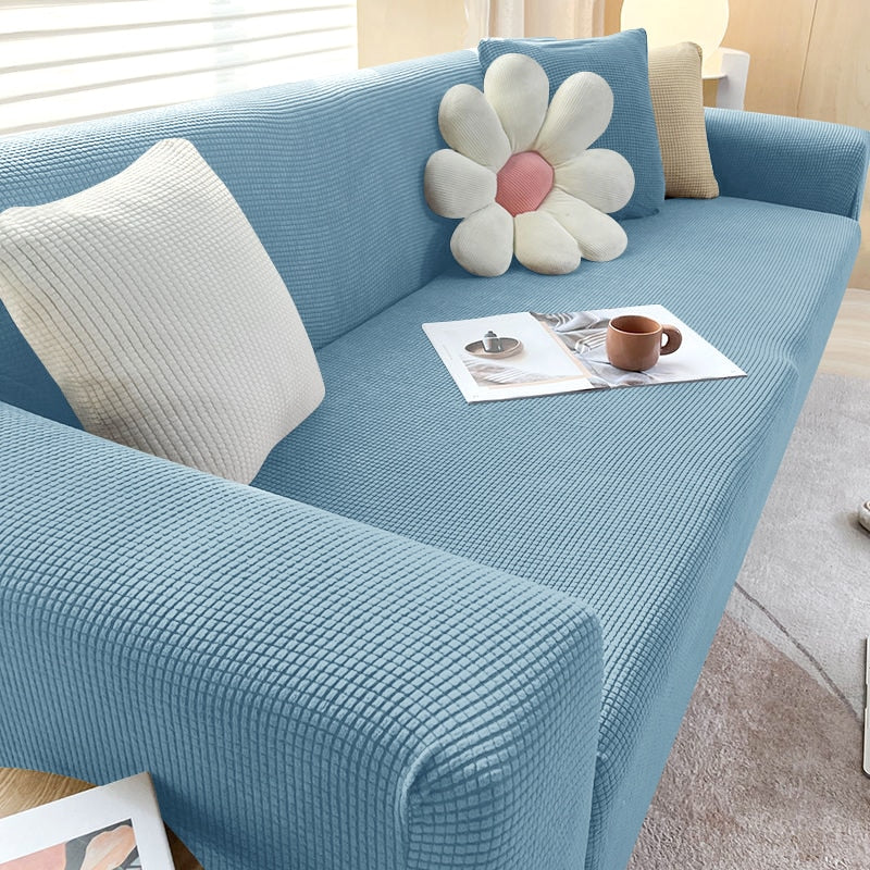 Stretch Sofa Cover with Non-Slip Fit for Standard and L-Shaped Sofas