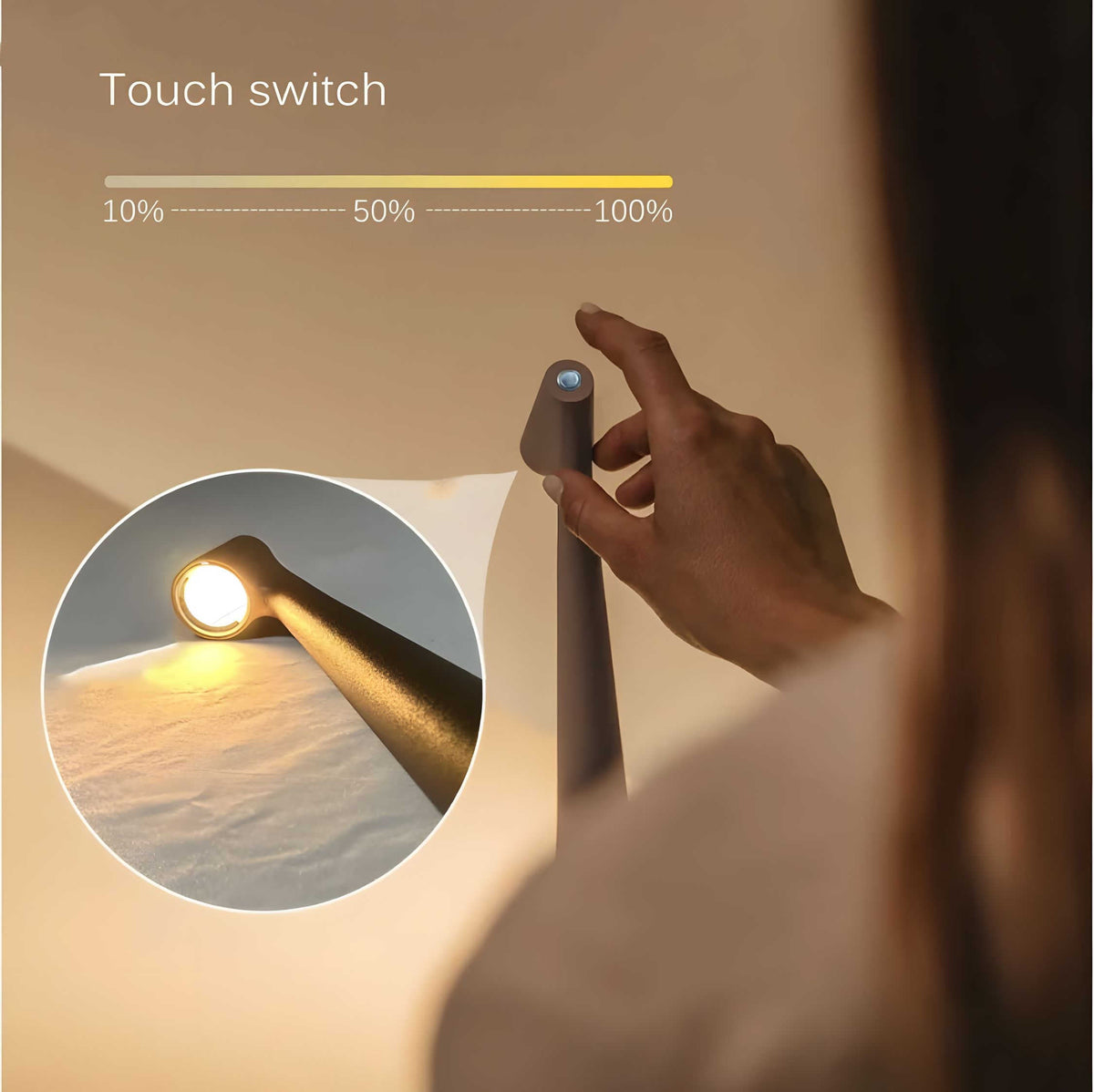 Stylish Dimmable Rechargeable Table Lamp with Slim Aluminium Design