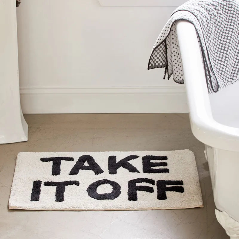 Suede Bathroom Mat with Anti Slip Surface