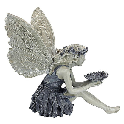 Sunflower Fairy Garden Statue Resin Outdoor Decorative Figurine