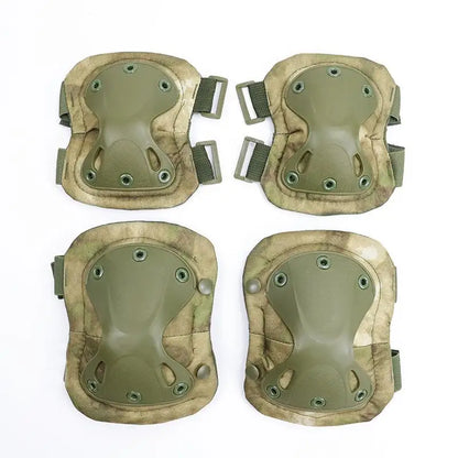 Tactical Knee and Elbow Pads with TPU Shells and Adjustable Straps