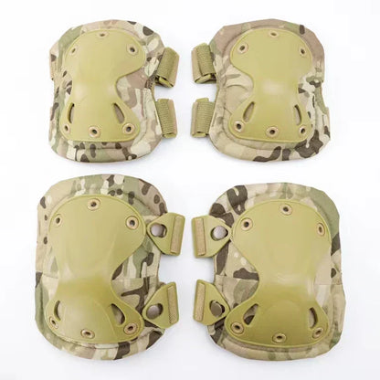 Tactical Knee and Elbow Pads with TPU Shells and Adjustable Straps