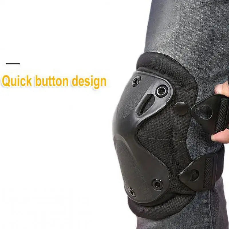 Tactical Knee and Elbow Pads with TPU Shells and Adjustable Straps