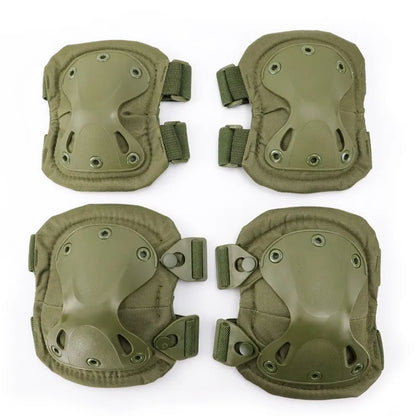 Tactical Knee and Elbow Pads with TPU Shells and Adjustable Straps