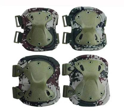 Tactical Knee and Elbow Pads with TPU Shells and Adjustable Straps