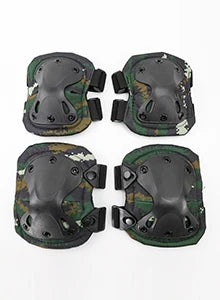 Tactical Knee and Elbow Pads with TPU Shells and Adjustable Straps