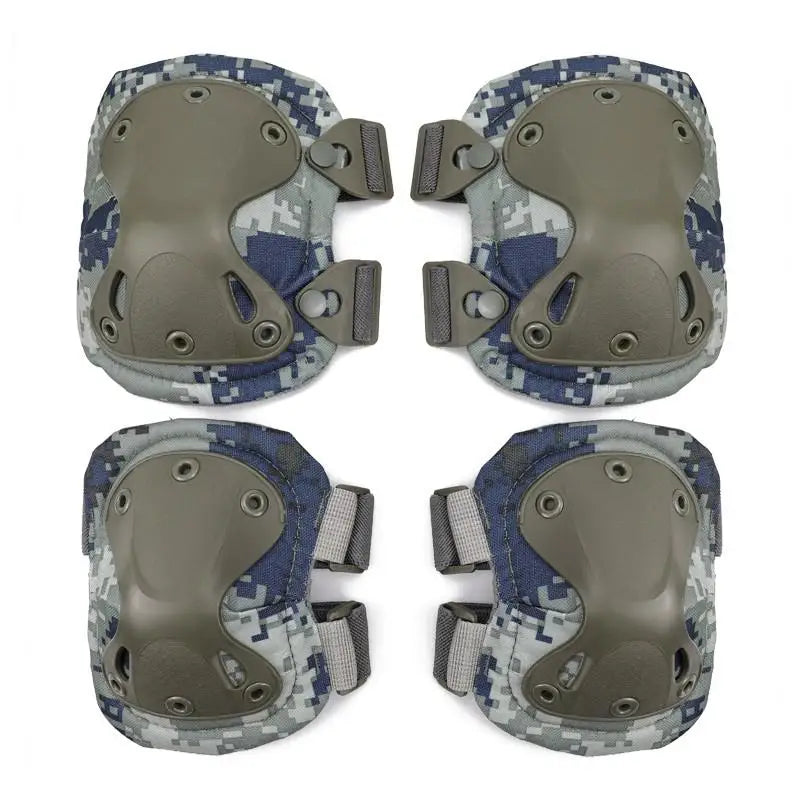 Tactical Knee and Elbow Pads with TPU Shells and Adjustable Straps