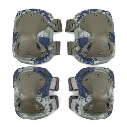 Tactical Knee and Elbow Pads with TPU Shells and Adjustable Straps