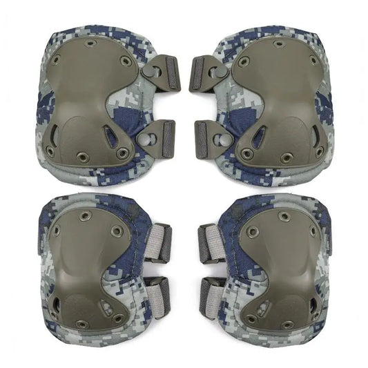 Tactical Knee and Elbow Pads with TPU Shells and Adjustable Straps