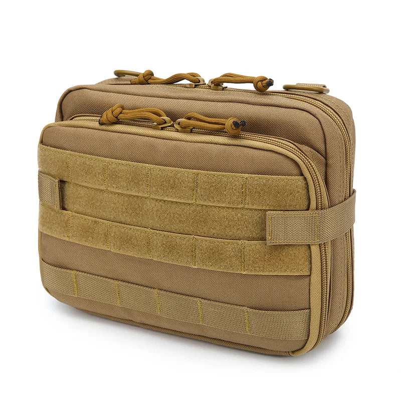 Tactical MOLLE Admin Pouch with Triple Magazine Storage and Elastic Organiser