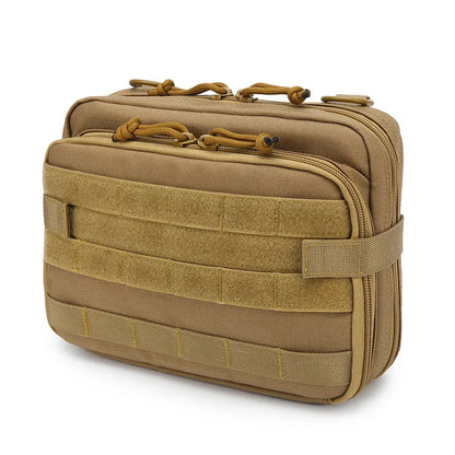 Tactical MOLLE Admin Pouch with Triple Magazine Storage and Elastic Organiser