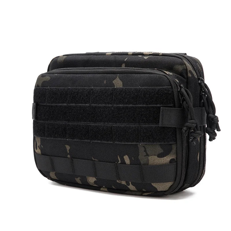 Tactical MOLLE Admin Pouch with Triple Magazine Storage and Elastic Organiser