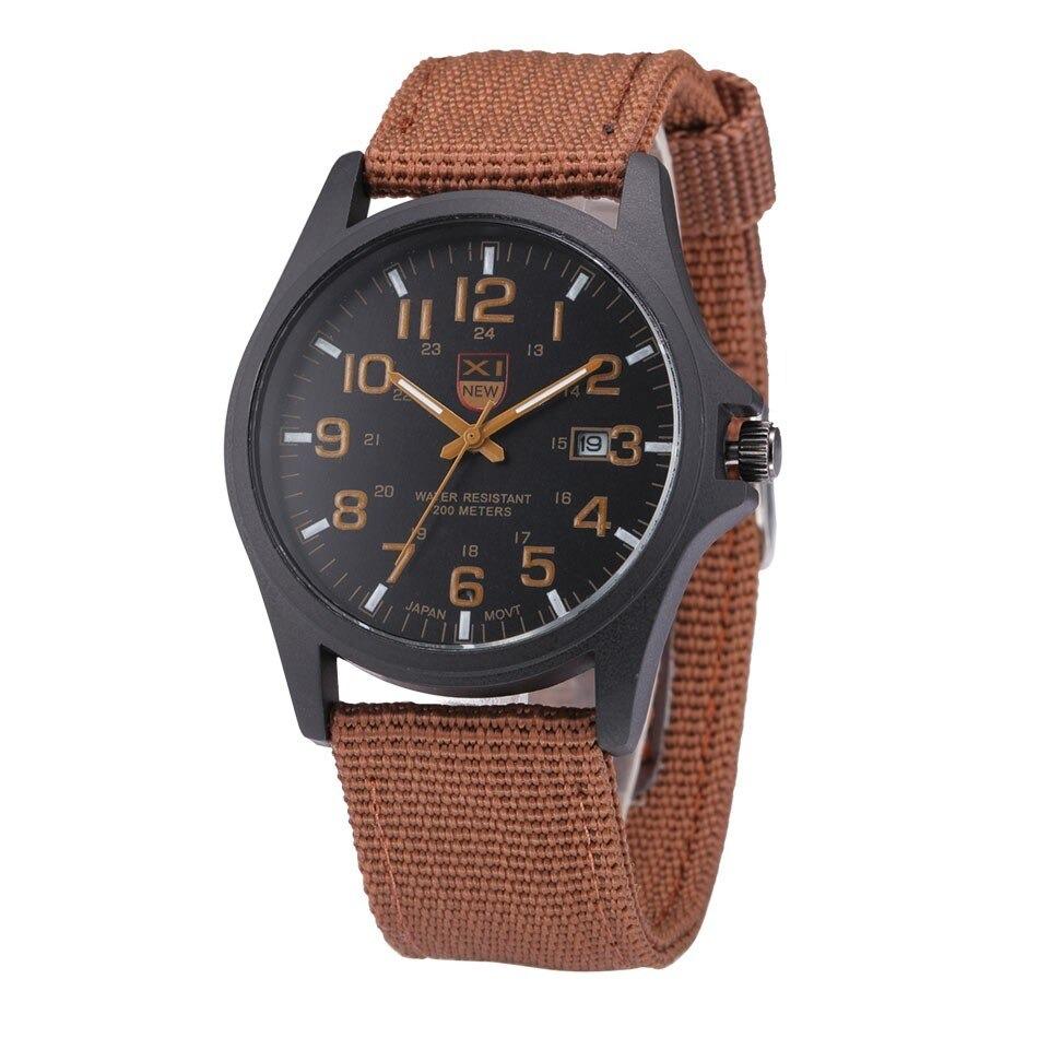 Tactical Men's Watch with LED Night Light and Shock Resistant Case