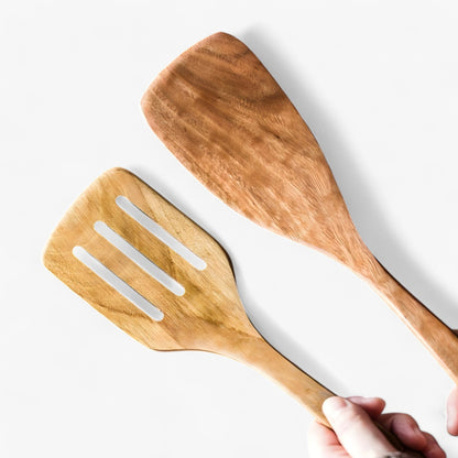 Teak Kitchen Utensil Set with Holder – 9 Pieces