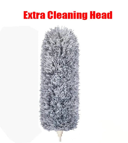 Telescopic Microfiber Duster with Flexible Head and Replacement Heads