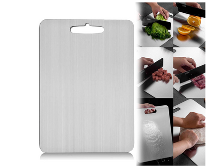 Titanium Cutting Board with Scratch-Resistant and Non-Porous Surface