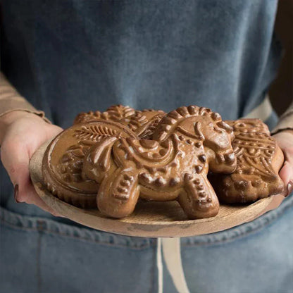 Traditional Wooden Speculaas and Gingerbread Cookie Mould