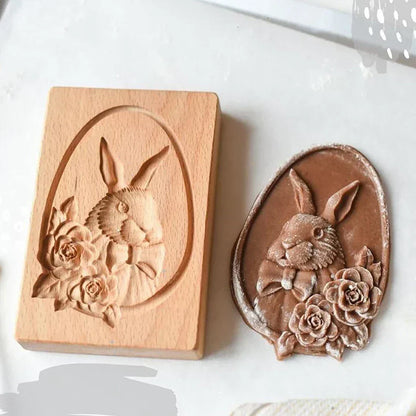 Traditional Wooden Speculaas and Gingerbread Cookie Mould