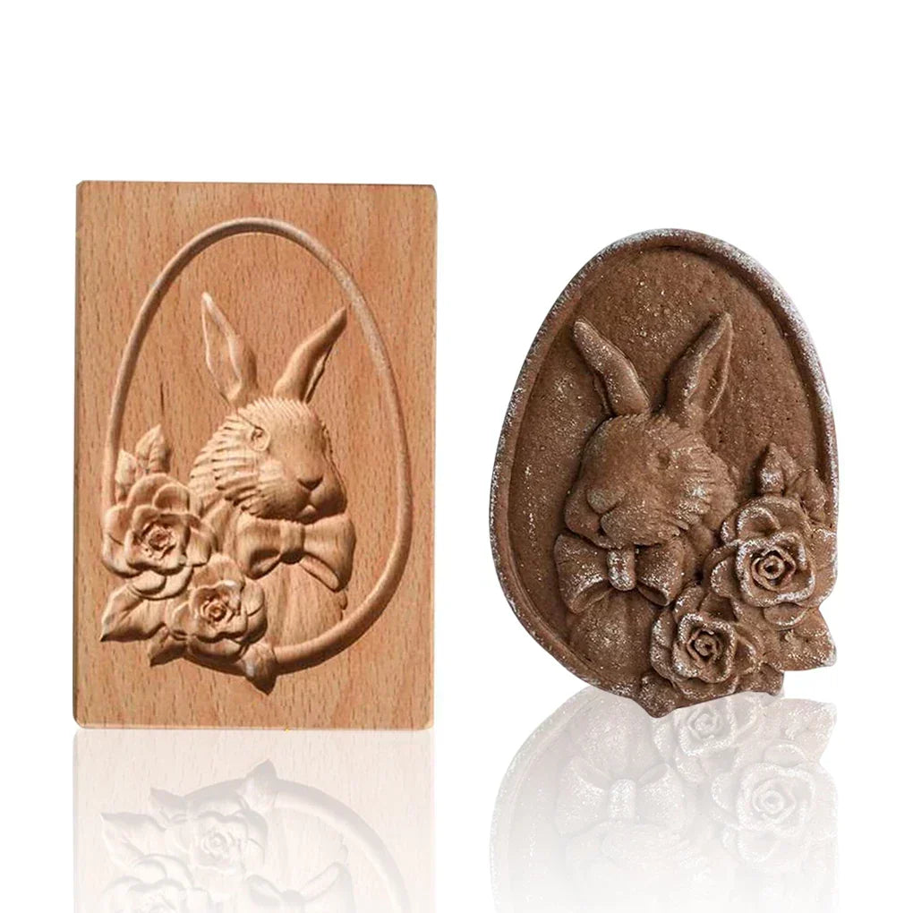 Traditional Wooden Speculaas and Gingerbread Cookie Mould