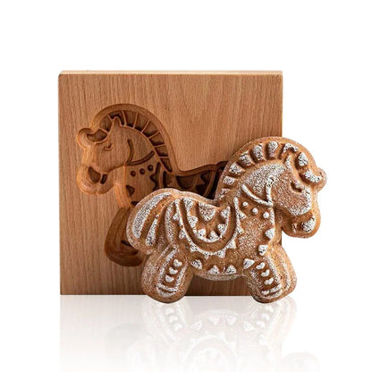 Traditional Wooden Speculaas and Gingerbread Cookie Mould