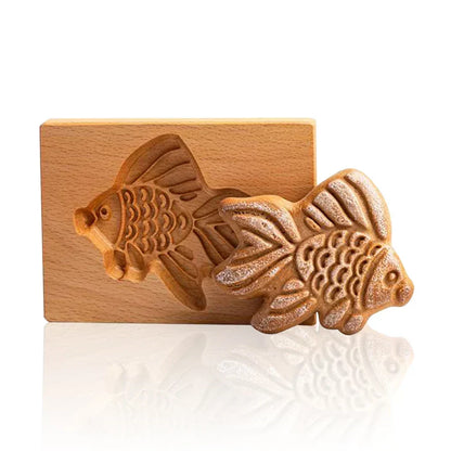 Traditional Wooden Speculaas and Gingerbread Cookie Mould