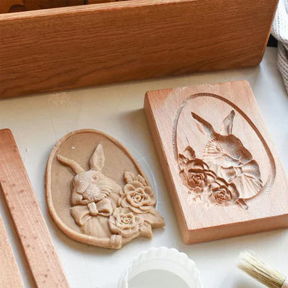 Traditional Wooden Speculaas and Gingerbread Cookie Mould