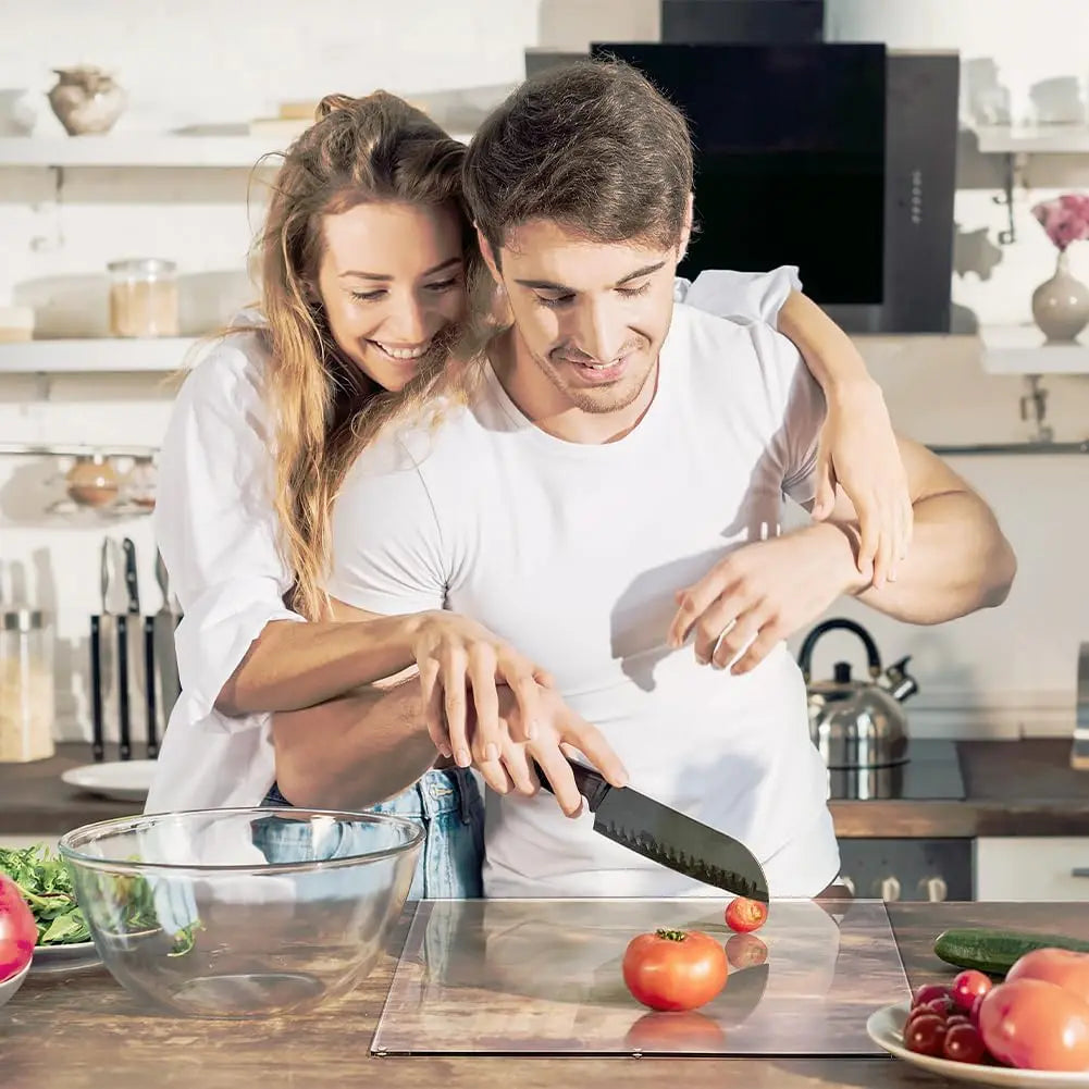 Transparent Acrylic Cutting Board with Non-Slip Surface and Easy-Grip Edge