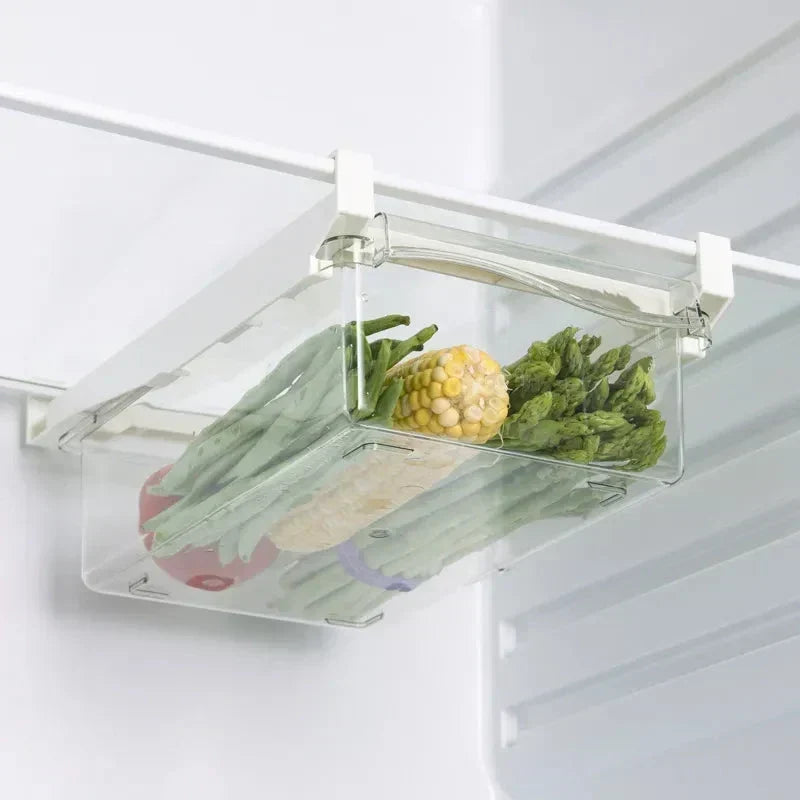 Transparent Refrigerator Drawer Organiser for Fresh Food Storage
