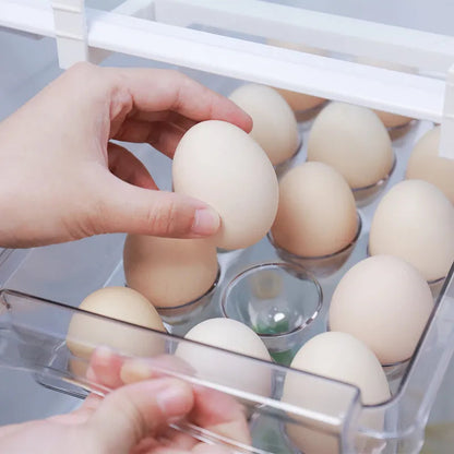 Transparent Refrigerator Drawer Organiser for Fresh Food Storage