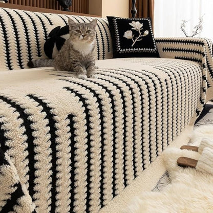 Tufted Velvet Sofa Cover – Soft Microfibre Blend with Anti-Slip Backing