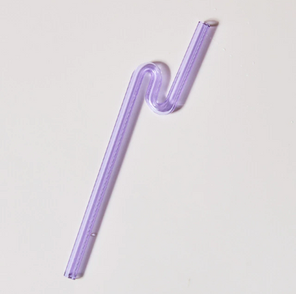 Twisted Borosilicate Glass Drinking Straws with Reusable Design