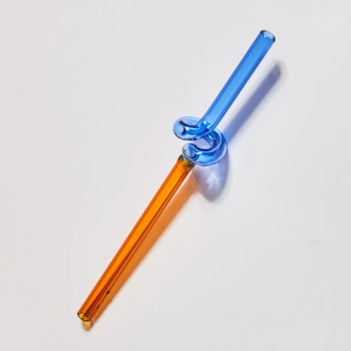 Twisted Borosilicate Glass Drinking Straws with Reusable Design