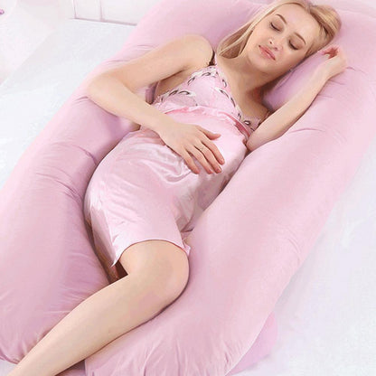U-Shaped Full Body Pillow with Plush Padding for Sleeping and Relaxation
