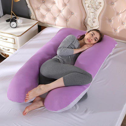 U-Shaped Full Body Pillow with Plush Padding for Sleeping and Relaxation
