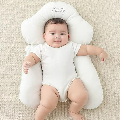 U-Shaped Infant Pillow with Adjustable Neck Support in Organic Cotton